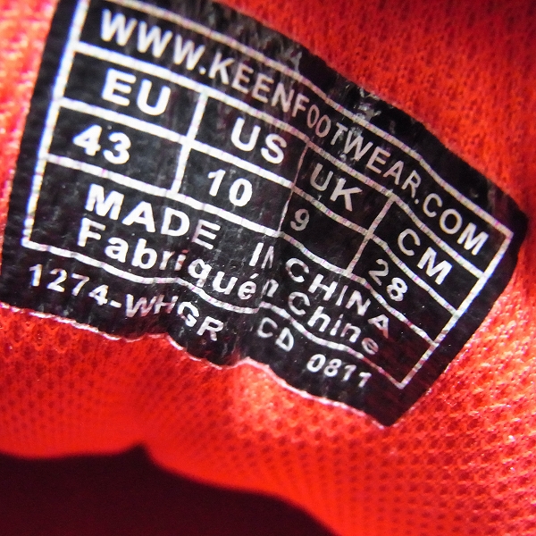 実際に弊社で買取させて頂いたKEEN/キーン Jasper/ジャスパー 1274-WHGR/28.0の画像 5枚目
