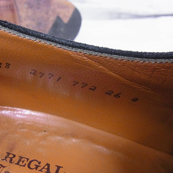 実際に弊社で買取させて頂いたREGAL East Coast Collection/リーガル イースト コースト コレクション スウェード ウイングチップシューズ/内羽根 26の画像 5枚目