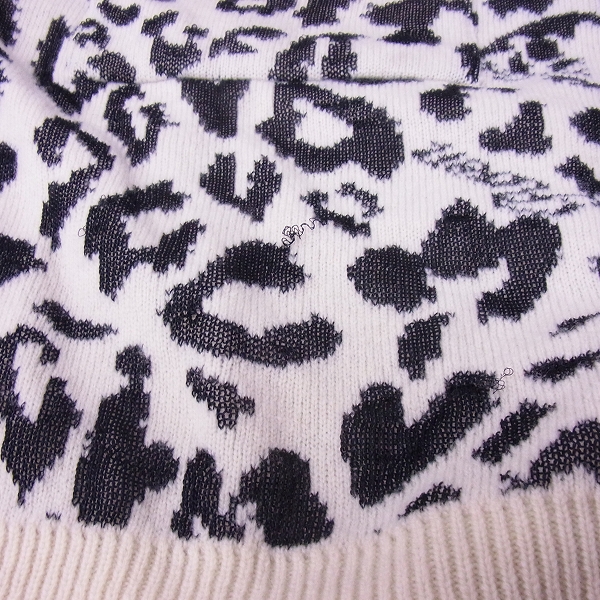 実際に弊社で買取させて頂いたRoen/ロエン HIROMU TAKAHARA/ヒロムタカハラ 16AW LEOPARD LONG KNIT C/D -50WHITE-/カーディガン/Lの画像 6枚目