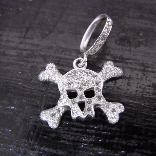 実際に弊社で買取させて頂いたLoree Rodkin/ローリーロドキン スカルチャーム パヴェダイヤ/18KWGの画像 1枚目