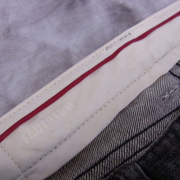 実際に弊社で買取させて頂いたFACTOTUM/ファクトタム ブラックデニムパンツ 30の画像 6枚目