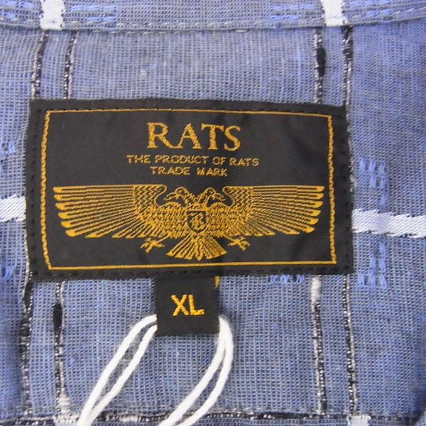 実際に弊社で買取させて頂いたRATS/ラッツ 16SS PIN CHECK S/S SHIRT チェックシャツ 16RS-0507/XLの画像 2枚目