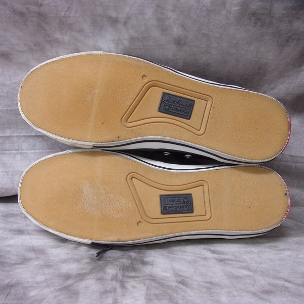 実際に弊社で買取させて頂いたBEDWIN×CONVERSE コラボ レザー ジャックパーセル スタッズ付 27.5の画像 2枚目