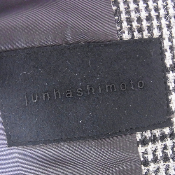 実際に弊社で買取させて頂いたjunhashimoto/ジュンハシモト　13AW カッティングジャケット グレンチェック JKT1006 CVW03/4の画像 2枚目