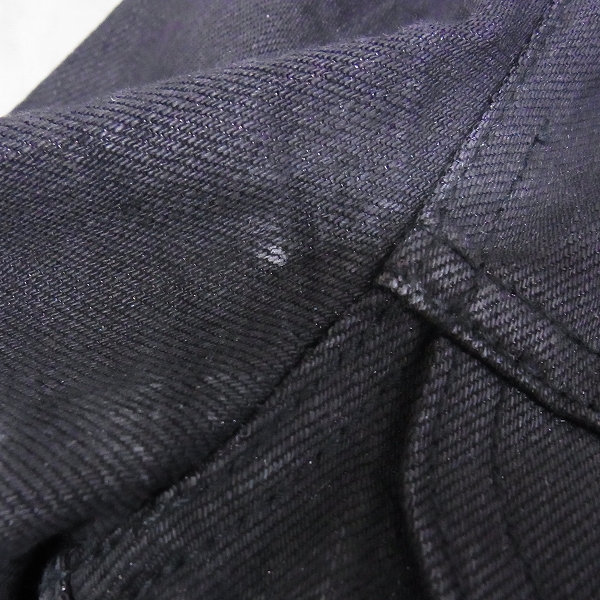 実際に弊社で買取させて頂いたLITHIUM HOMME/リチウムオム ブラックデニムジャケット 44の画像 8枚目