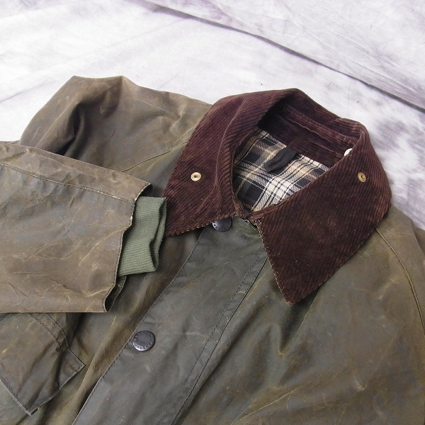 実際に弊社で買取させて頂いたBarbour/バブアー BEDALE/ビデイルオイルドジャケット/102CM/40INの画像 2枚目