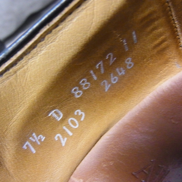 実際に弊社で買取させて頂いたAllen Edmonds/アレンエドモンズ Walton/ウォルトン レザーシューズ 外羽根/Uチップ 2103/7 1/2Dの画像 5枚目