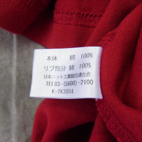 実際に弊社で買取させて頂いたRATS/ラッツ 16SS 3バックプリント/ノースリーブ レッド/M 16'RTC-0601の画像 3枚目