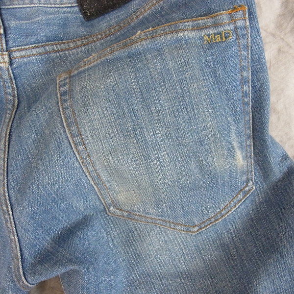 実際に弊社で買取させて頂いたMAD/ムーンエイジデビルメント 裾ZIP デニムパンツ インディゴ/00の画像 7枚目