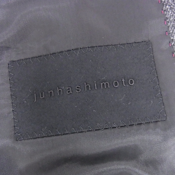 実際に弊社で買取させて頂いたjunhashimoto/ジュンハシモト　13AW 3Dテーラードジャケット カシミアヘリンボーン JKT1001 GAH01/5の画像 2枚目