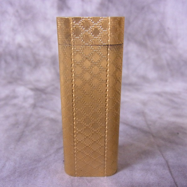 実際に弊社で買取させて頂いたCARTIER/カルティエ フリント式ガスライター 格子模様 金