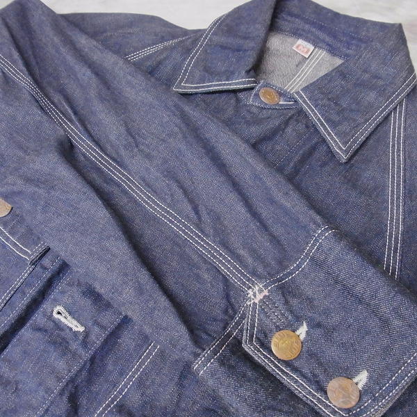 実際に弊社で買取させて頂いたBLUE BLUE/ブルーブルー デニム カバーオール Mの画像 6枚目