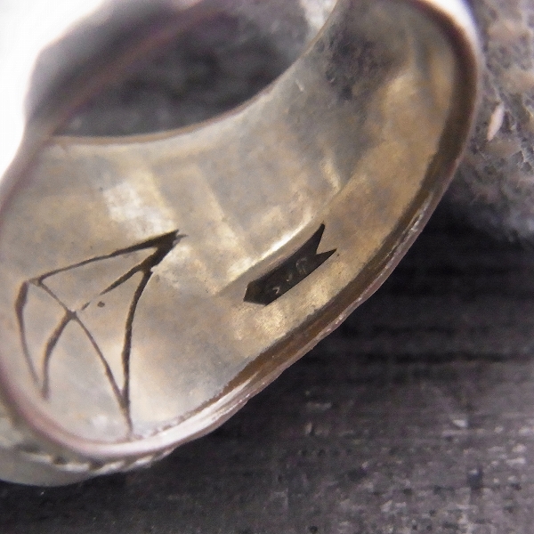 実際に弊社で買取させて頂いたCRAZY PIG/クレイジーピッグ クリスタル スカルリング 13.5号 の画像 6枚目