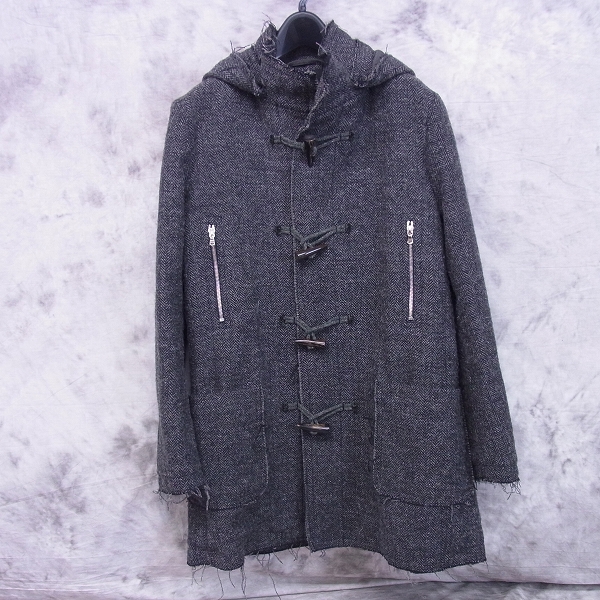 実際に弊社で買取させて頂いたjunhashimoto/ジュンハシモト ツイードブランケットダッフルコート 4