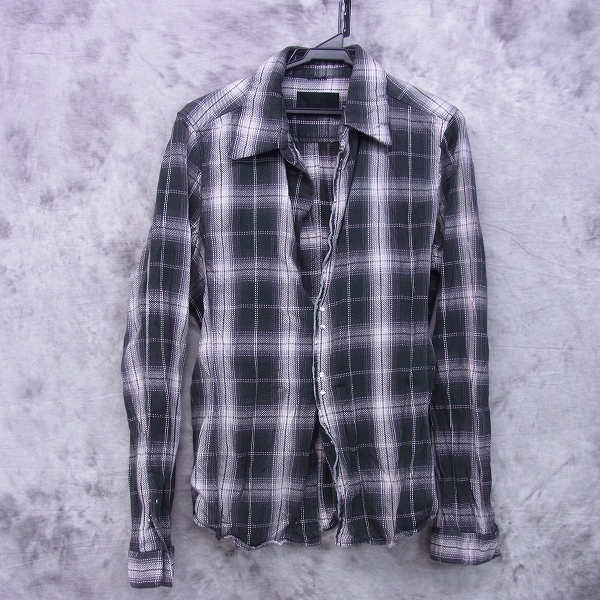 実際に弊社で買取させて頂いたjunhashimoto/ジュンハシモト CHECK HOOK 長袖シャツ SHT1002 グレー/3