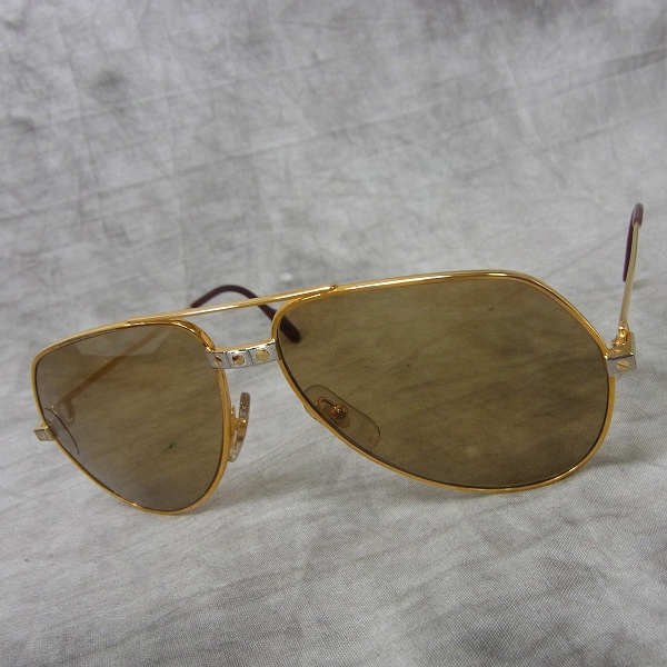 実際に弊社で買取させて頂いたCartier/カルティエ サングラス ゴールドフレーム/ケース付 