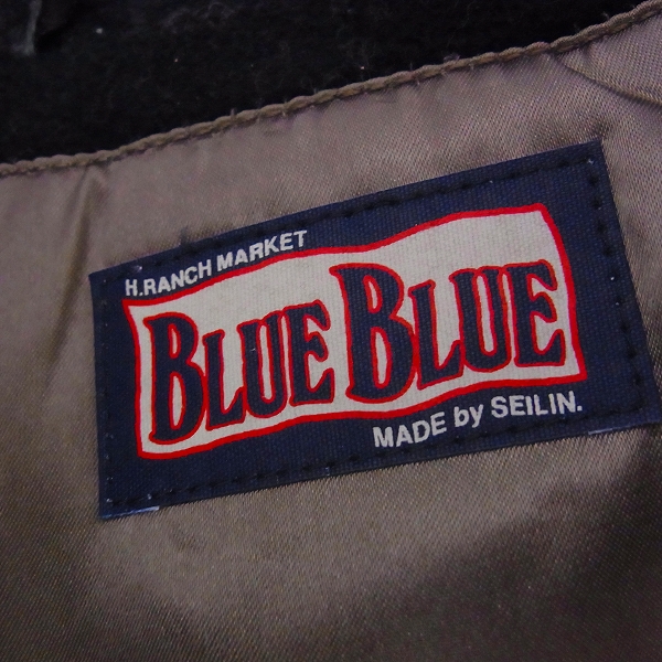 実際に弊社で買取させて頂いたBLUE BLUE/ブルーブルー カシミヤ混 ウール Pコート/JK763/Lの画像 2枚目