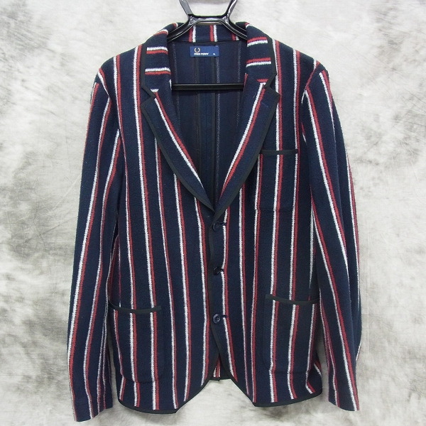 実際に弊社で買取させて頂いたFRED PERRY/フレッドペリー ス ストライプテーラードジャケット/XL