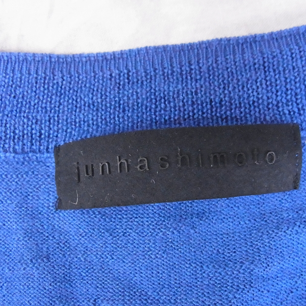 実際に弊社で買取させて頂いたjunhashimoto/ジュンハシモト 2PLY NECK V NECK/Vネックニットカットソー ロイヤルブルー KNT1011 WOL01/5の画像 2枚目