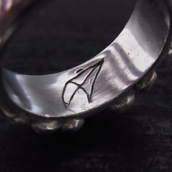 実際に弊社で買取させて頂いたCRAZY PIG/クレイシーピッグ TUDOR TOP RING/チューダー トップ リング 19号の画像 4枚目