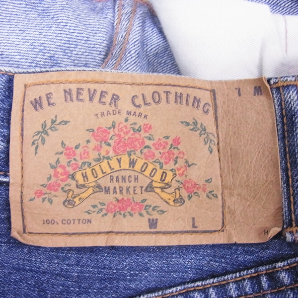 実際に弊社で買取させて頂いたHOLLYWOOD RANCH MARKET/ハリウッドランチマーケット インディゴデニム 紙パッチ/30の画像 4枚目