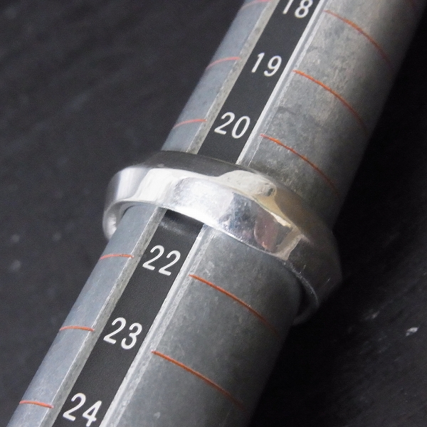実際に弊社で買取させて頂いたGARNI＆co/ガルニ Wave Ring/ロゴ入り シルバーリング 21号の画像 5枚目