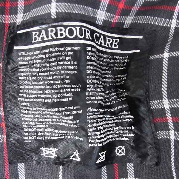 実際に弊社で買取させて頂いたBarbour/バーブァー  BEDALE/ビデイルオイルドジャケット/C40/102CMの画像 3枚目