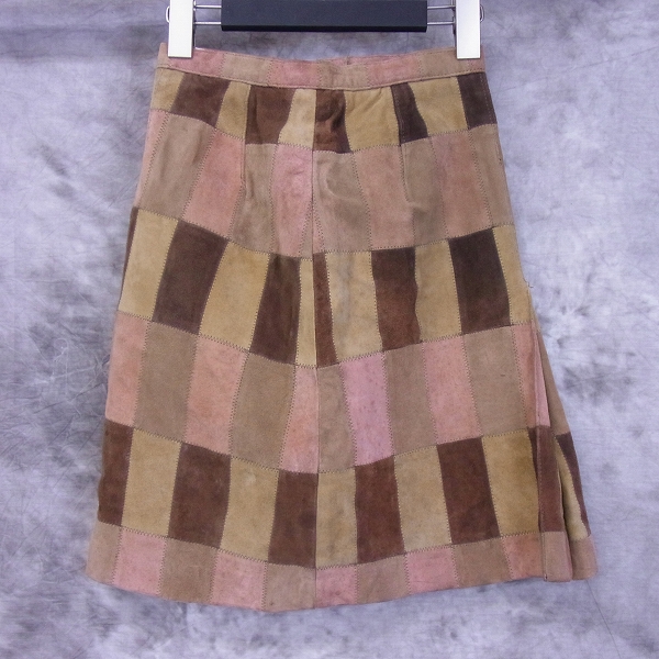 実際に弊社で買取させて頂いたHysterics/ヒステリックス ゴートレザー パッチワーク スカート Fの画像 1枚目
