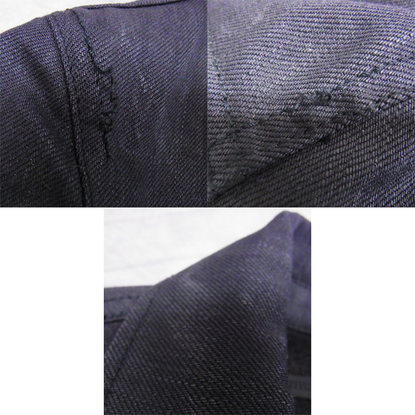 実際に弊社で買取させて頂いたLITHIUM HOMME/リチウムオム ブラックデニムジャケット 44の画像 7枚目