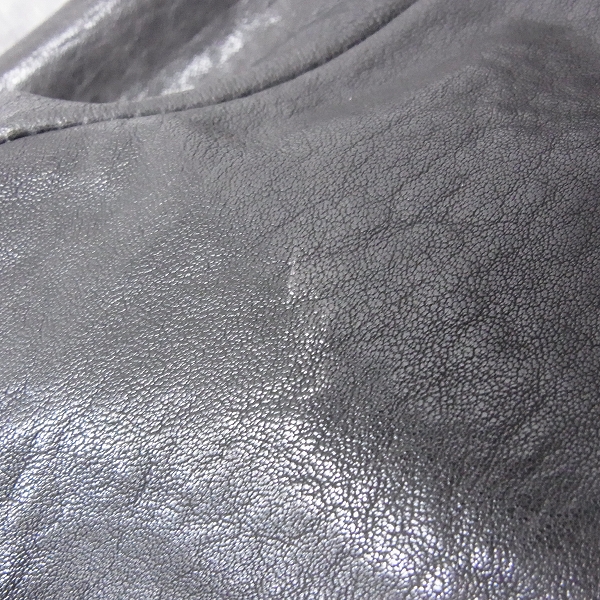 実際に弊社で買取させて頂いたDIESEL BLACK GOLD/ディーゼル ブラックゴールド ラムレザーライダースジャケット/Lの画像 6枚目