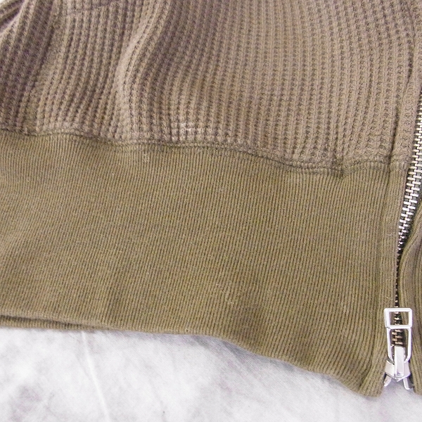 実際に弊社で買取させて頂いたTHE CRIMIE/クライミー ジップアップパーカー カーキ系 Mの画像 6枚目