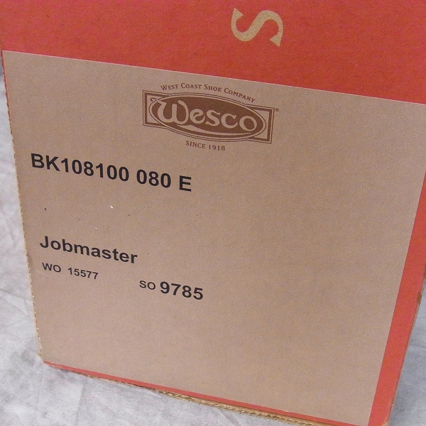 実際に弊社で買取させて頂いたWESCO/ウエスコ JOBMASTER/ジョブマスター レザーワークブーツ  BK108100 080 E WO15577/8Eの画像 8枚目