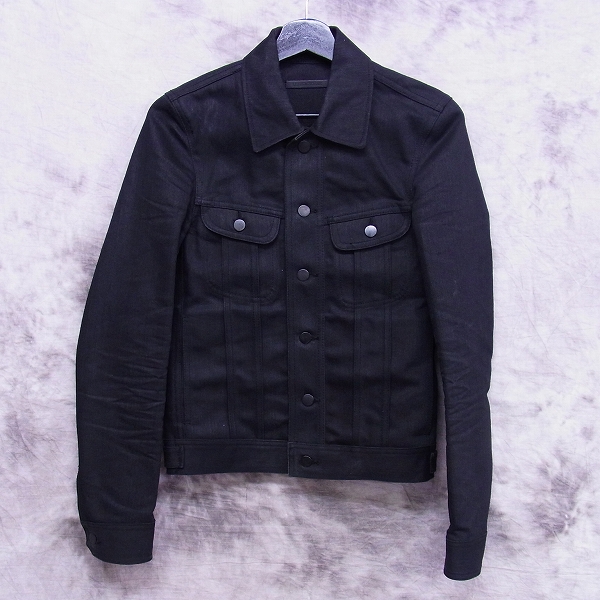 実際に弊社で買取させて頂いたLITHIUM HOMME/リチウムオム ブラックデニムジャケット 44