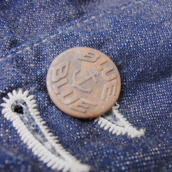 実際に弊社で買取させて頂いたBLUE BLUE/ブルーブルー デニム カバーオール Mの画像 4枚目