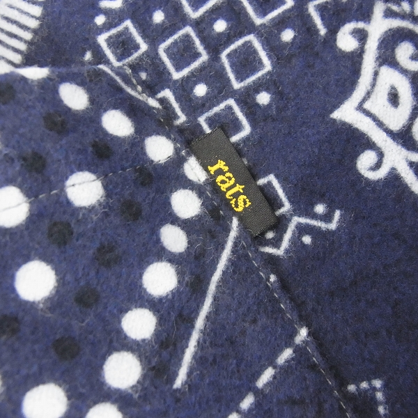 実際に弊社で買取させて頂いたRATS/ラッツ 16SS PRINT FLANNEL SHIRT 総柄シャツ 16'RS-0206/Mの画像 7枚目