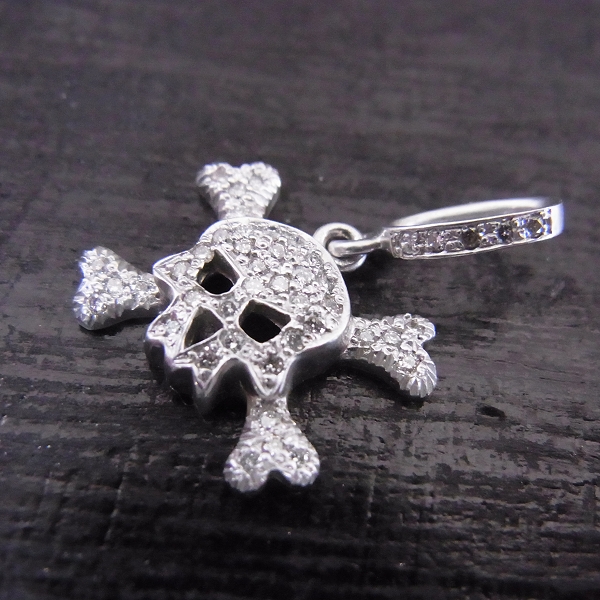 実際に弊社で買取させて頂いたLoree Rodkin/ローリーロドキン スカルチャーム パヴェダイヤ/18KWG