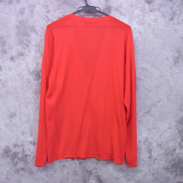 実際に弊社で買取させて頂いたjunhashimoto/ジュンハシモト サイドリブカーディガン ネオンレッド KNT1002 WOL01/4の画像 1枚目