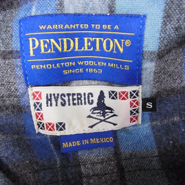 実際に弊社で買取させて頂いたPENDLETON×HYSTERIC GLAMOUR/ペンドルトン×ヒステリックグラマー チェックウールシャツ/Sの画像 3枚目