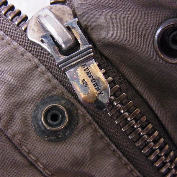 実際に弊社で買取させて頂いたEYEFUNNY/アイファニー　M-65 ミリタリージャケット SV925オリジナルジップ/Sの画像 2枚目