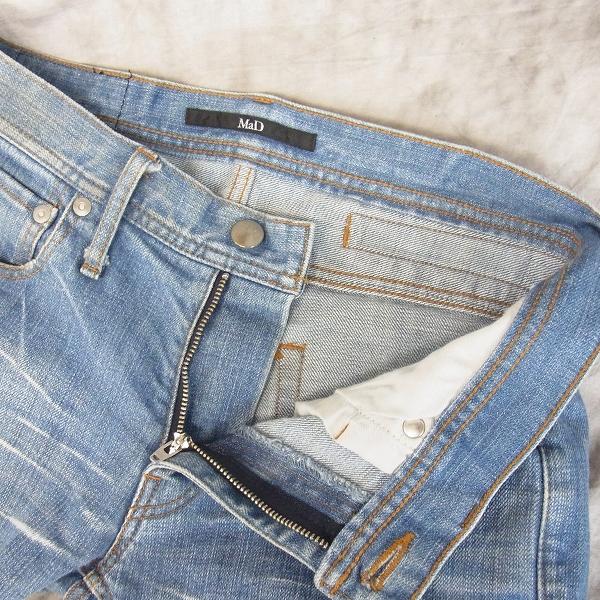 実際に弊社で買取させて頂いたMAD/ムーンエイジデビルメント 裾ZIP デニムパンツ インディゴ/00の画像 2枚目