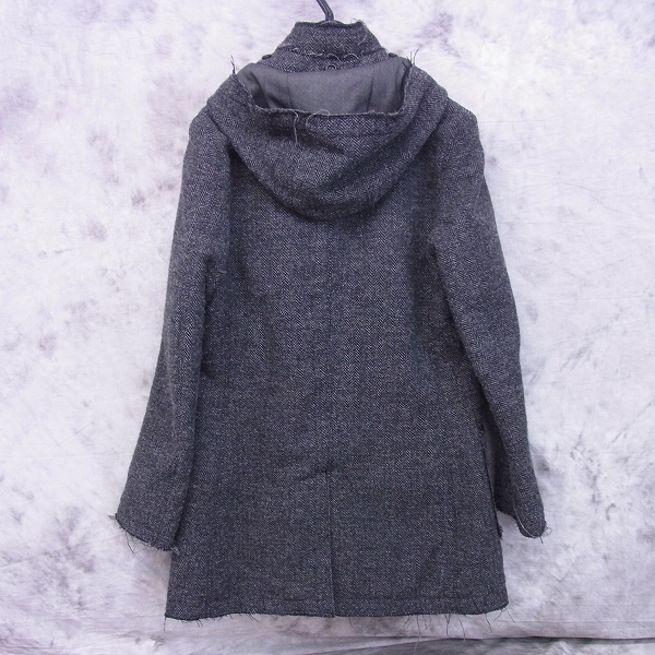 実際に弊社で買取させて頂いたjunhashimoto/ジュンハシモト ツイードブランケットダッフルコート 4の画像 1枚目