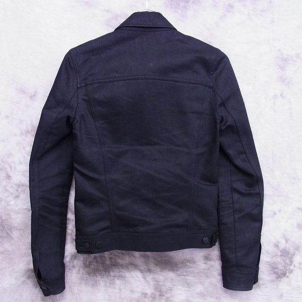 実際に弊社で買取させて頂いたLITHIUM HOMME/リチウムオム ブラックデニムジャケット 44の画像 1枚目