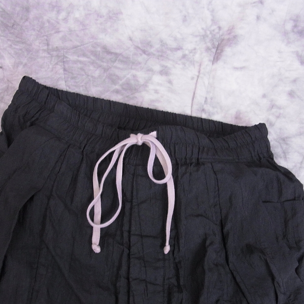 実際に弊社で買取させて頂いたRick Owens/リックオウエンス シルク混 ドローストリングパンツ Sの画像 5枚目