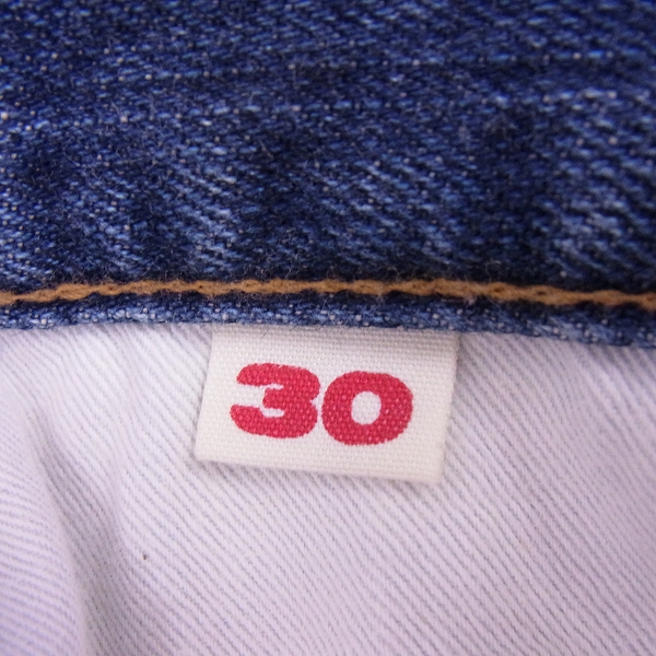 実際に弊社で買取させて頂いたHOLLYWOOD RANCH MARKET/ハリウッドランチマーケット インディゴデニム 紙パッチ/30の画像 3枚目