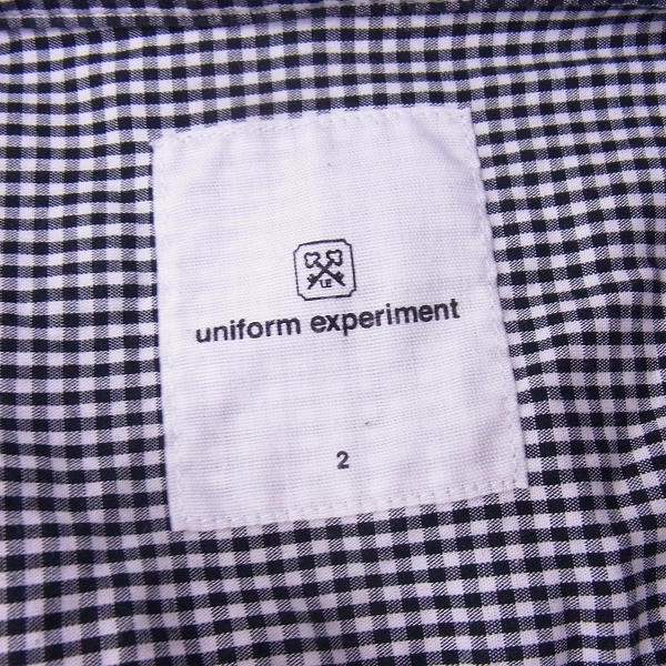 実際に弊社で買取させて頂いたuniform experiment/ユニフォームエクスペリメント ギンガムチェックシャツ/2の画像 2枚目