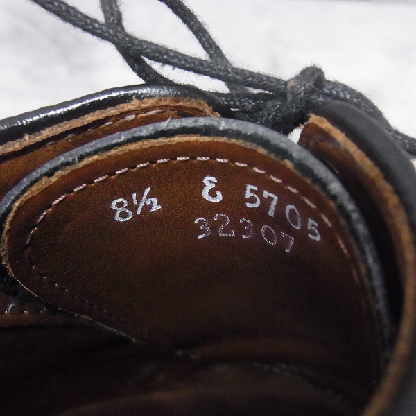 実際に弊社で買取させて頂いたAlen Edmonds/アレンエドモンズ キャップトゥ レザーシューズ /8-1/2Eの画像 5枚目