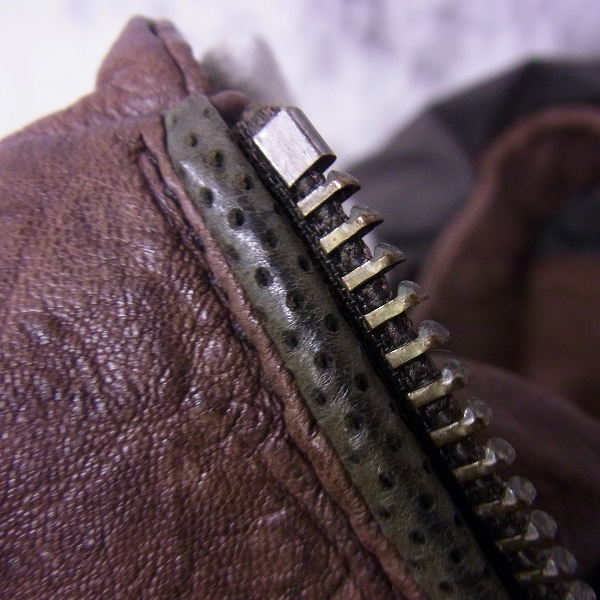 実際に弊社で買取させて頂いたGIORGIO ARMANI/ジョルジオアルマーニ フーデッド レザージャケット/52の画像 4枚目