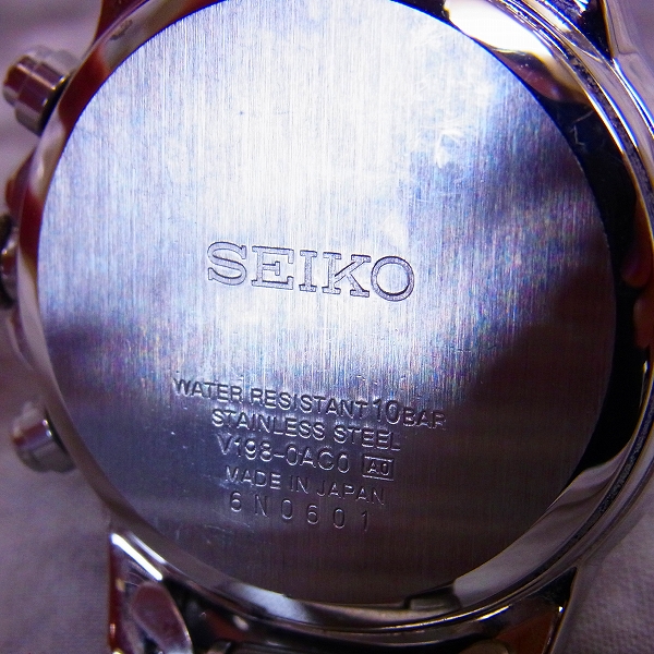 実際に弊社で買取させて頂いたSEIKO/セイコー PERPETUAL/パーペチュアル ソーラー クロノグラフ V198-0AC0の画像 4枚目