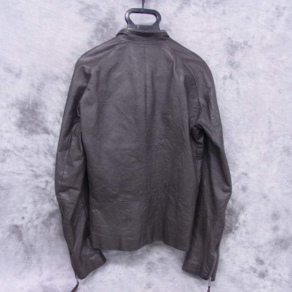 実際に弊社で買取させて頂いたDIESEL BLACK GOLD/ディーゼル 牛革 レザージャケット ブラウン/Sの画像 1枚目