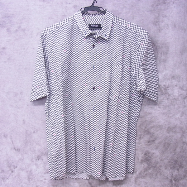 実際に弊社で買取させて頂いたBURBERRY BLACK LABEL/バーバリーブラックレーベル　ユニオンジャック総柄 ハーフスリーブシャツ BMW27-413-05/3